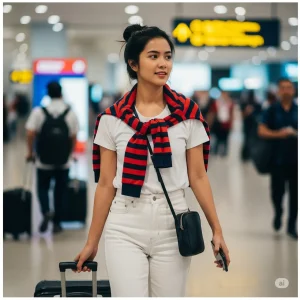 Inspirasi Outfit Bandara Yang Nyaman Tapi Tetap Stylish Seni Berbusana Untuk Perjalanan Anda